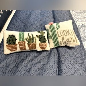 Mud Pie hooked decorative pillows